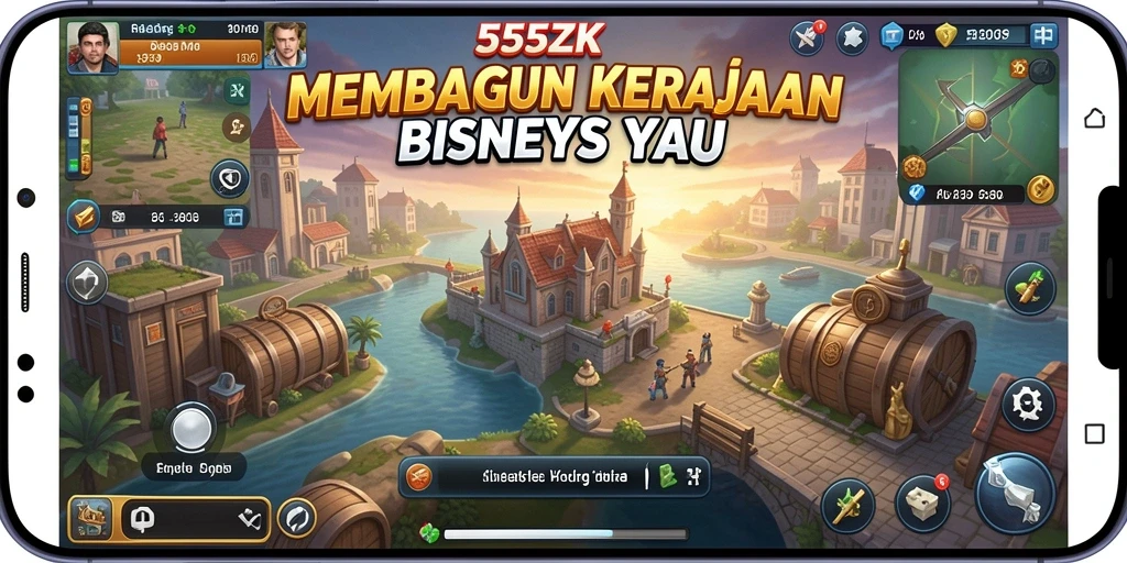 Gameplay seru dalam 555ZK saat membangun bisnis besar.