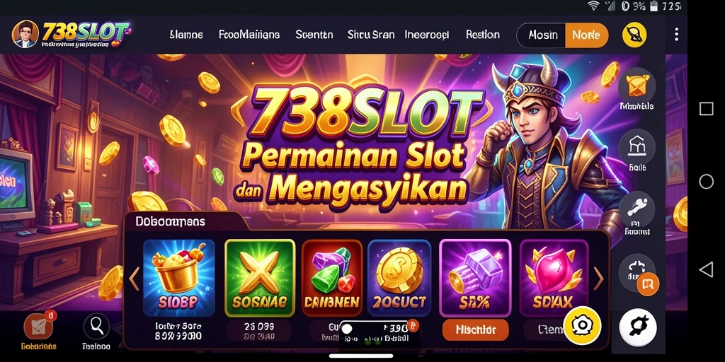 Tampilan gameplay menarik dari 738SLOT yang penuh warna.