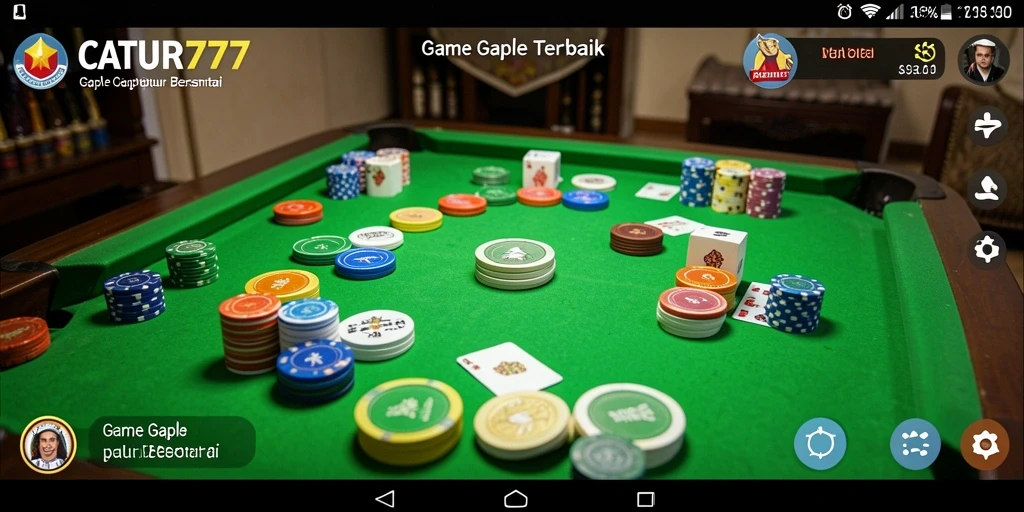 Tampilan gameplay Gaple di CATUR777 yang menarik dan interaktif.