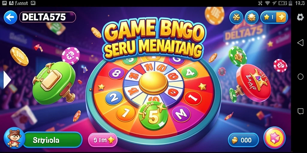 Screenshot gameplay DELTA575 menampilkan momen seru saat bermain Bingo.