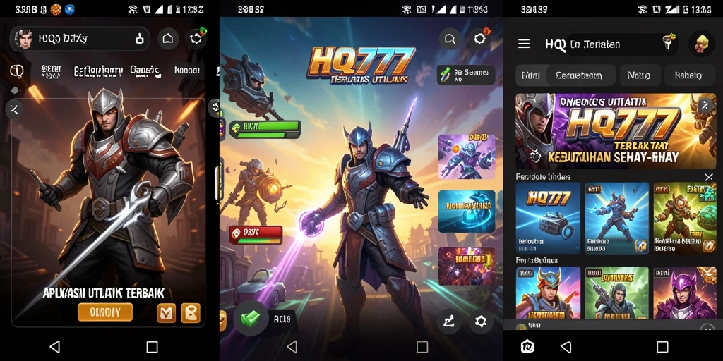 Tampilan utama HQ777 dengan fitur utilitas yang lengkap dan mudah diakses.