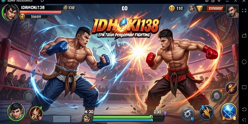 Tangkapan layar dari gameplay <strong>IDRHOKI138</strong> menunjukkan aksi pertarungan yang seru.