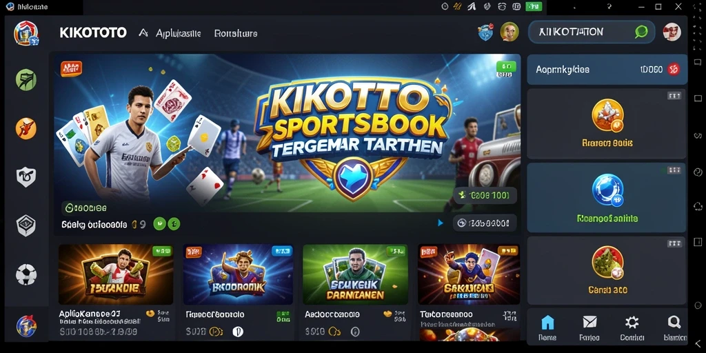 Tampilan gameplay KIKOTOTO dengan berbagai pilihan taruhan olahraga.