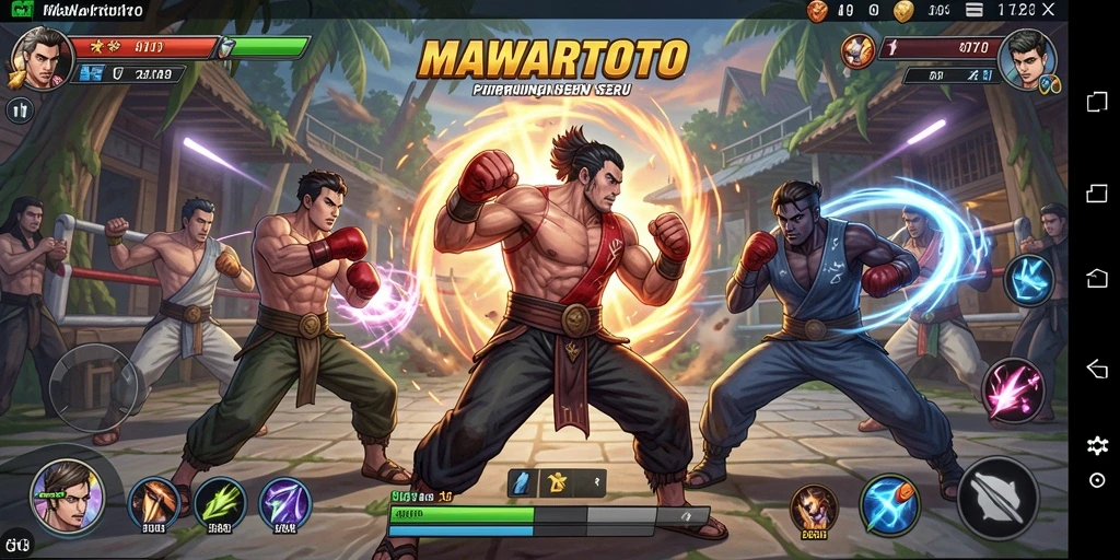 Tangkapan layar MAWARTOTO menampilkan aksi pertarungan mendebarkan antar karakter.