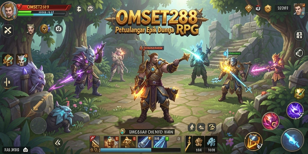 Gambaran aksi seru dalam game RPG OMSET288.
