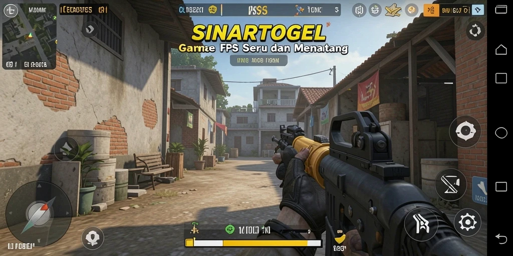 Screenshot gameplay SINARTOGEL menampilkan pertempuran intens FPS.
